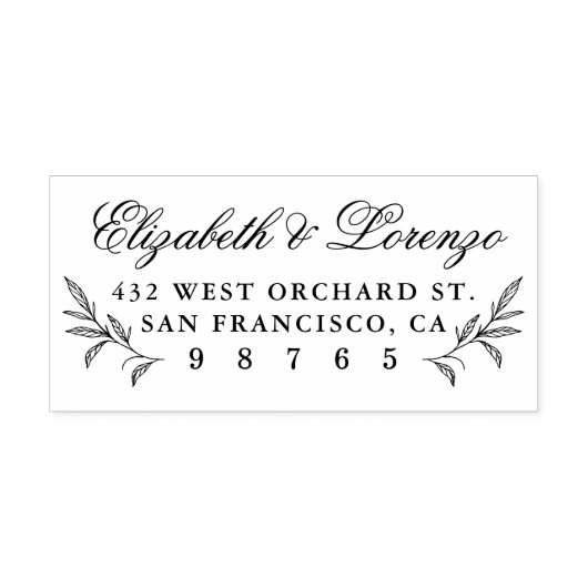 フローラボ葉タニック結婚差出人住所 ラバースタンプ (インプリント)