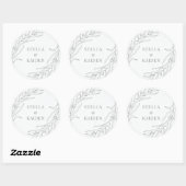 フローラボ葉タンスケッチエレガント モダン ラウンドシール (シート)