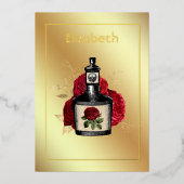 フローラポイズンロションハロウィンゴシック箔インビタット 箔招待状 (正面)