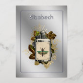 フローラポイズンロションハロウィンゴシック箔インビタット 箔招待状 (正面)