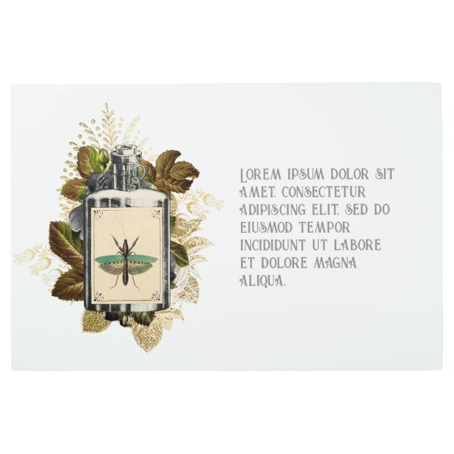 フローラポイズンロションハロウィンゴシック メタルプリント (正面)