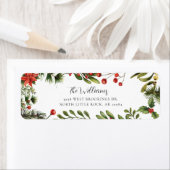 フローラポインセチアグリーンリーファミリー差出人住所 ラベル (インサイチュ)