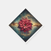 フローラポインセチア天フェスティバルデクページ スタンダードカクテルナプキン (角)