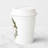 フローラポインセチア緑のファミリークリスマスカスタム 紙コップ (左)