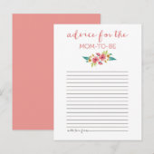 フローラポジスベビーシャワーアドバイスカード アドバイスカード (正面/裏面)