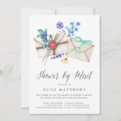 フローラポスト仮想ベビーまたはブライダルシャワー(メール別) 招待状 (正面)