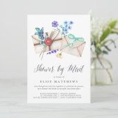 フローラポスト仮想ベビーまたはブライダルシャワー(メール別) 招待状 (スタンド正面)