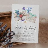 フローラポスト仮想ベビーまたはブライダルシャワー(メール別) 招待状