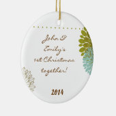 フローラポゼイパーソナライズされたフラワーネームオーナメント セラミックオーナメント (右)