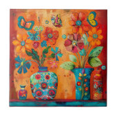 フローラポップ・アートのアートセラミックタイル タイル (正面)