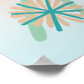 フローラポップ・アートのボホデザイン ポスター (角)