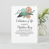 フローラポピズブーケお祝いオブライフ 招待状 (スタンド正面)