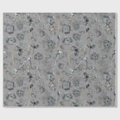 フローラポピー水彩パターンギフト ラッピングペーパー (フラット)