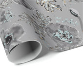 フローラポピー水彩パターンギフト ラッピングペーパー (ロールコーナー)