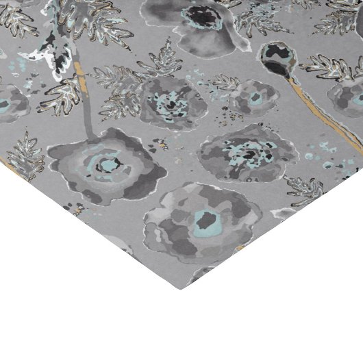 フローラポピー水彩パターンギフト 薄葉紙