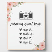 フローラポラロイドゲストブックテーブル記号 フォトプラーク (正面)