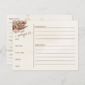 フローラポンパスグラスボーブライダルシャワーレシピカード ポストカード (正面/裏面)