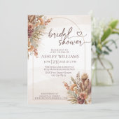 フローラポンパスグラスボーホブライダルシャワー 招待状 (スタンド正面)