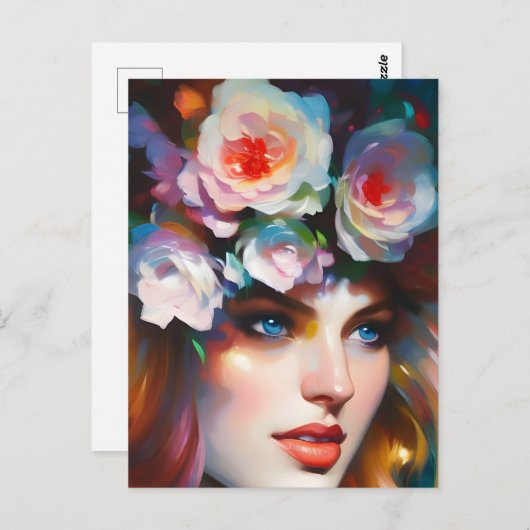 フローラポートレート絵画ズ ポストカード (正面/裏面)