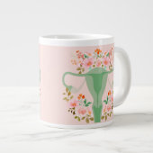 フローラマグカップ – （セージ） ジャンボコーヒーマグカップ (正面右)