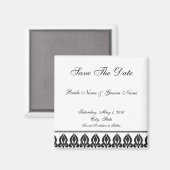 フローラマグネットブラック/ホワイト マグネット (正面/裏面)