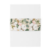 フローラマグノリアニュートラル結婚ベージュエレガント 招待状ベリーバンド (裏面例)