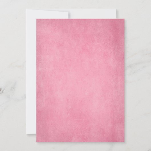 フローラマグノリアピンクと金ゴールド1歳の誕生日パーティー 招待状 (裏面)