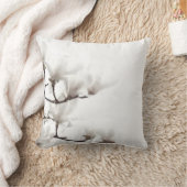 フローラマグノリアブラック&ホワイトウォーター色 クッション (ブランケット)