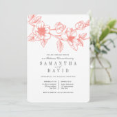 フローラマグノリアブランチコーラルリハーサルディナー 招待状 (スタンド正面)