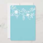 フローラマグノリアブランチ淡い色のブルーリハーサルディナー 招待状 (裏面)