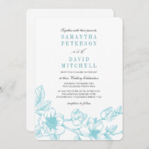 フローラマグノリアブランチ |青淡い色の色 | 結婚s