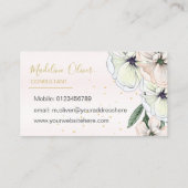 フローラマグノリアモダン金ゴールドスタイリッシュ名刺 名刺 (裏面)