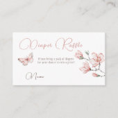 フローラマグノリア赤ちゃんシャワーおむつラッフルゲーム エンクロージャーカード (正面)