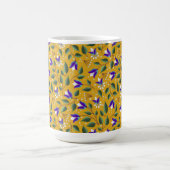 フローラマグ（黄と紫） コーヒーマグカップ (中央)