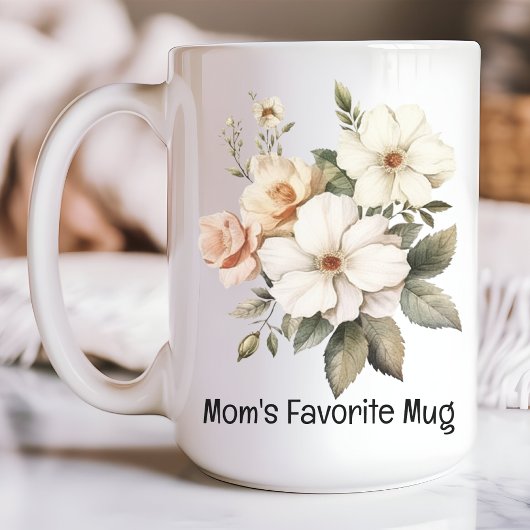 フローラマグfor Mom & Her,誕生日，マザーズの日 コーヒーマグカップ