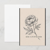 フローラマザーズデイアート – 「ライフ・イン・開花」デコール エンクロージャーカード (正面/裏面)