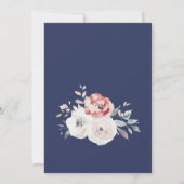 フローラマザーズデイブルンチネイビーブルー招待状 招待状 (裏面)