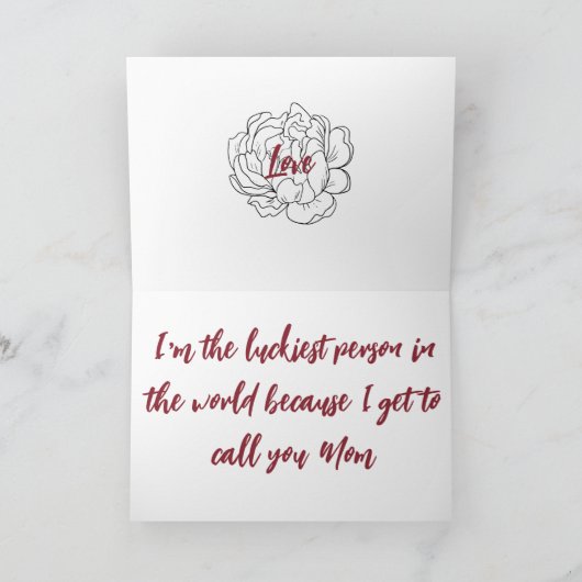 フローラマザーデイカード サンキューカード (内部)