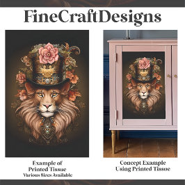 フローラマジェスティックスチームパンクLion帽子E2デコページ 薄葉紙