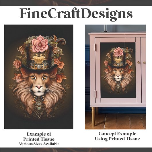 フローラマジェスティックスチームパンクLion帽子E2デコページ 薄葉紙