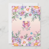 フローラマジカルユニコーン誕生日招待状 招待状 (裏面)