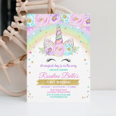 フローラマジカルレインボーユニコーン誕生日 招待状