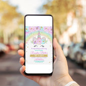 フローラマジカルレインボーユニコーン誕生日 招待状