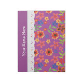 フローラマゼンカスタムタ、レースフェイクメモ帳またはジョッター ノートパッド (回転)