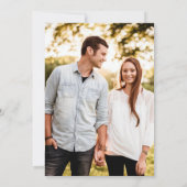 フローラマゼンタピンク金ゴールドフォト結婚式招待状 招待状 (裏面)