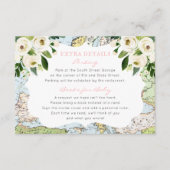 フローラマップピンク旅行テーマベビーシャワー情報 エンクロージャーカード (正面)