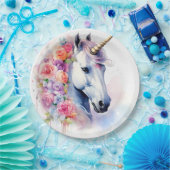 フローラマネユニコーン/ホース紙プレート ペーパープレート (パーティー)