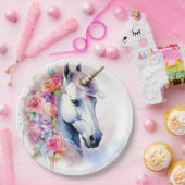 フローラマネユニコーン/ホース紙プレート ペーパープレート (パーティー)