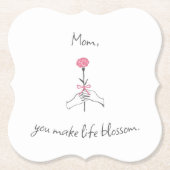 フローラママへの愛 – 紙コースター (正面)