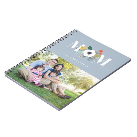 フローラママジャーナル – ダスティブルー ノートブック (左側)